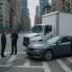 New York truck accident comparative negligence scene with passenger car and commercial truck