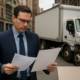 New York truck accident medical bills and no-fault coverage discussion beside a commercial truck